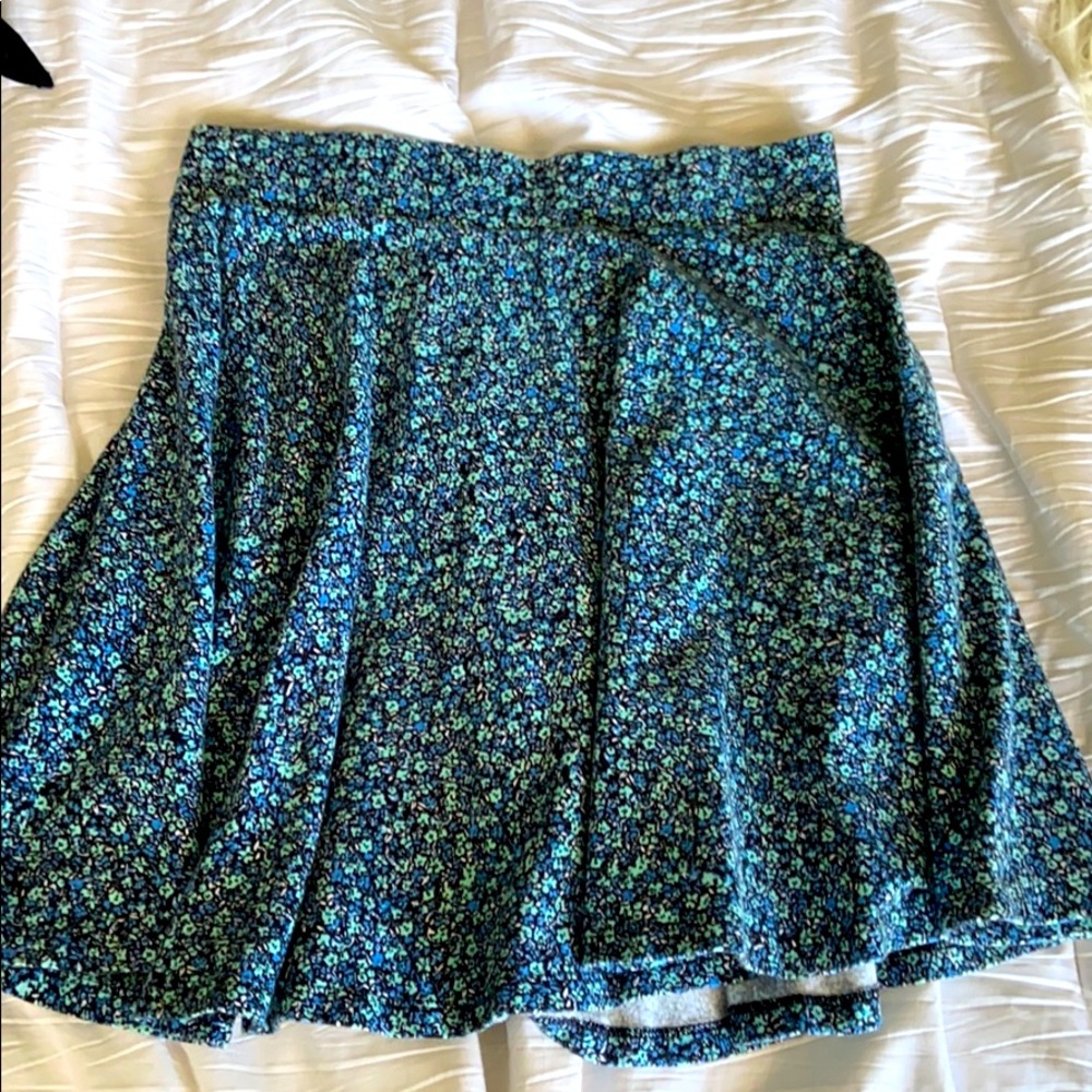 Blue Flowered Skirt